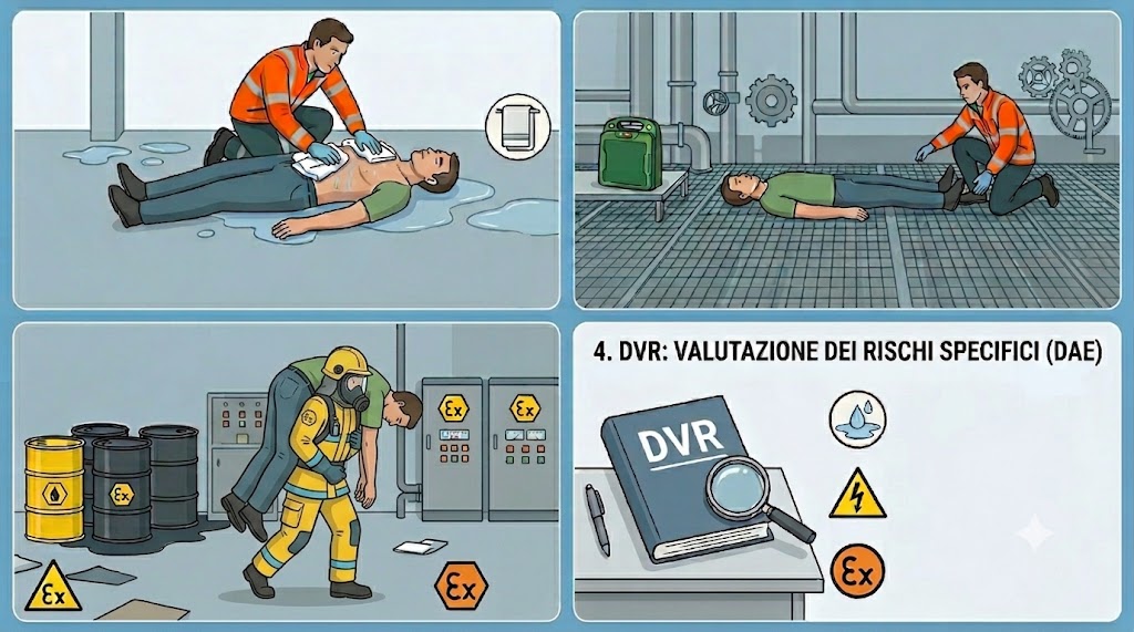 DVR e valutazione rischi in presenza di DAE in ambienti particolari